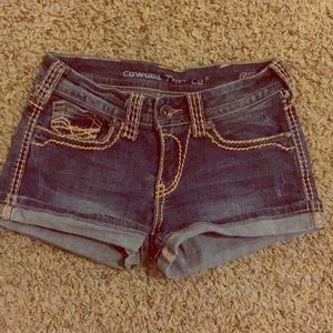 Cowgirl Tuff Denim Shorts